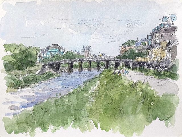 絵画 429 油絵/風景/京都の街景/織物屋/西陣/P10号 絵画 429 油絵/風景/京都の街景/織物屋/西陣/P10号 絵画